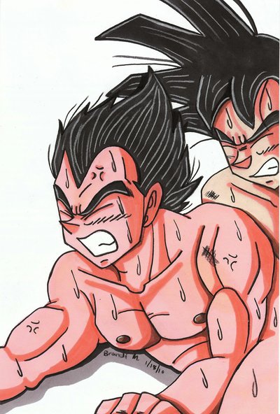 2010 2boys cowcat44 dragon_ball dragon_ball_z gay male male_only nude son_goku straight_hair tagme vegeta yaoi