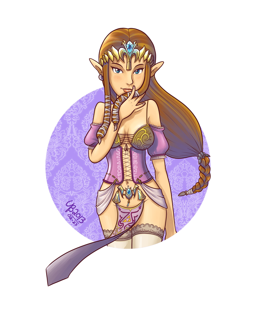 1girls corset female female_only humanoid hylian lingerie nintendo pointy_ears princess_zelda solo the_legend_of_zelda thebourgyman twilight_princess zelda_(twilight_princess)