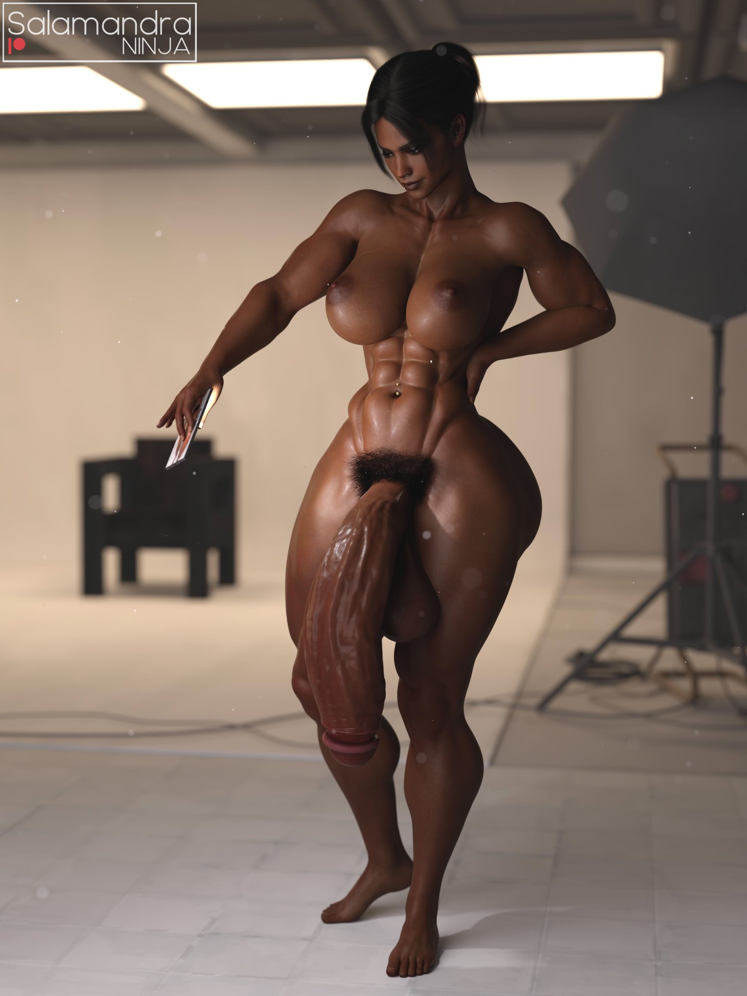 1futa, 3d, ass, big ass, big breasts, breasts, brown body, brown skin, brown-skinned futa, capcom, curvaceous, curvy, curvy figure, dark skin, dark-skinned futa, dickgirl, futa only, futanari, hips, hourglass figure, huge ass, huge breasts, intersex, large ass, large breasts, resident evil, resident evil 5, salamandraninja, sheva alomar, slim waist, solo, thick, thick hips, thick legs, thick thighs, thighs, voluptuous futa, waist, wide hips
