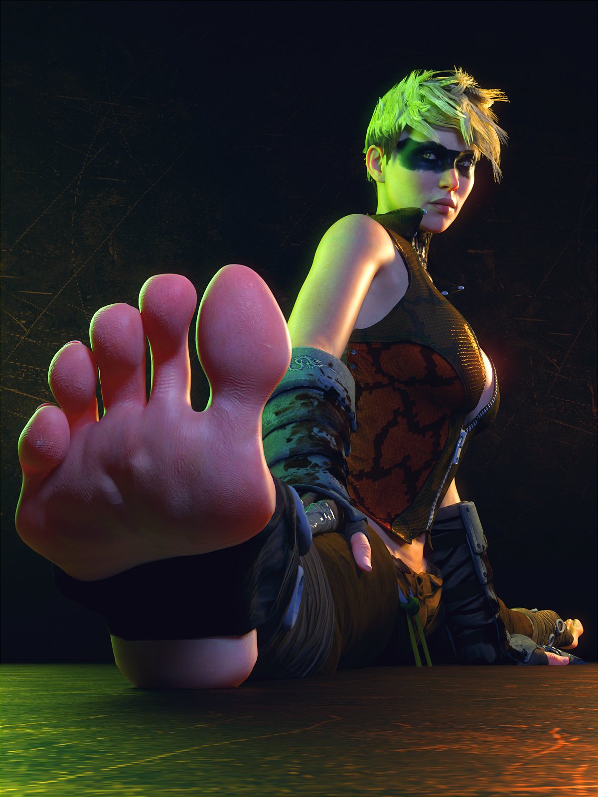 1girls, 3d, batman (series), batman: arkham origins, breasts, copperhead, copperhead (arkham origins), copperhead (dc), curvaceous, curvy, curvy figure, dc, dc comics, female, foot fetish, foot focus, foot wraps, hips, hourglass figure, larissa diaz, legs, light skin, light-skinned female, mature, mature female, slim waist, supervillain, supervillainess, thick, thick hips, thick legs, thick thighs, thighs, villain, villainess, voluptuous, waist, wide hips, word2