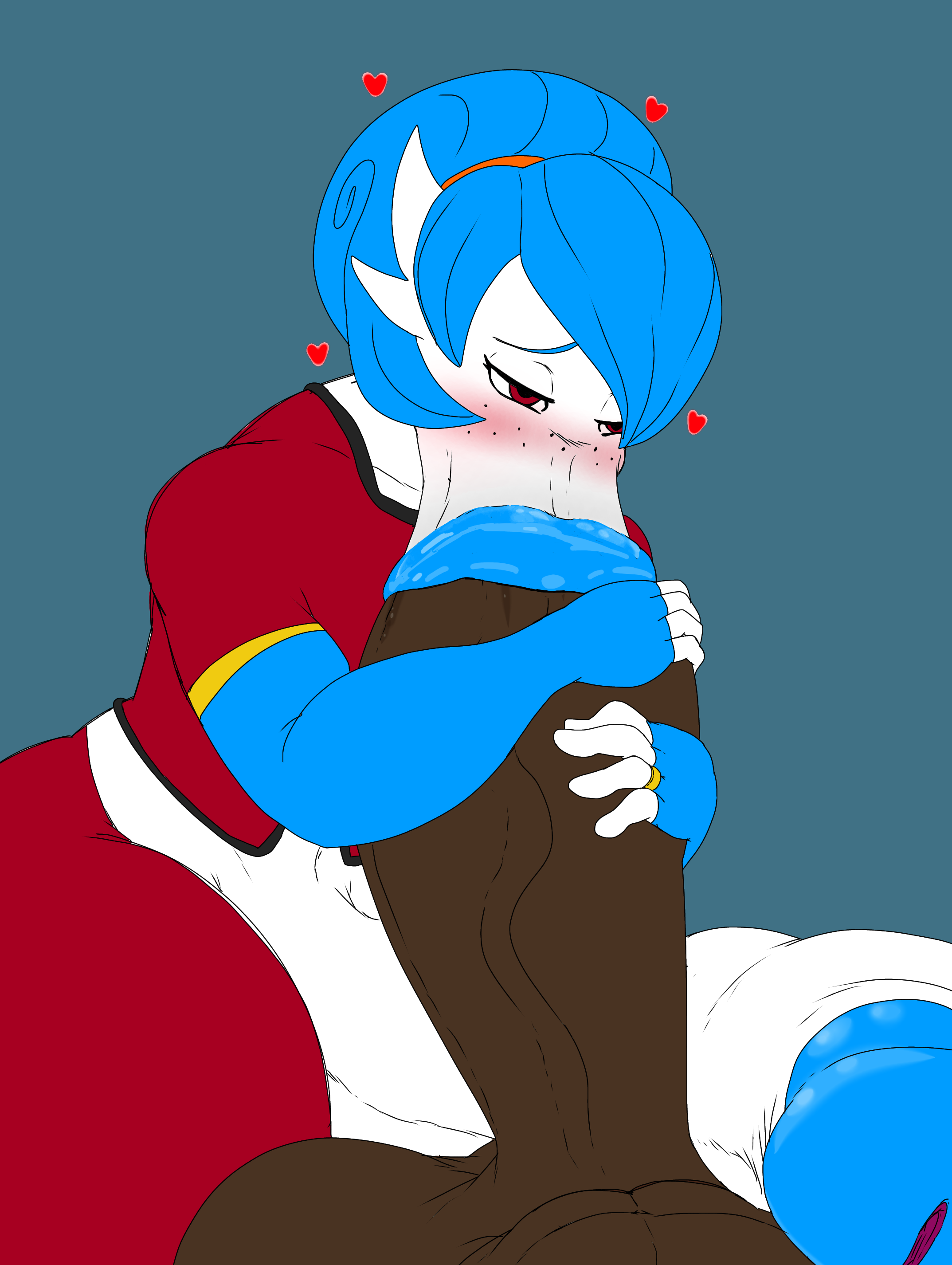 :>=, anteater face, ass, big ass, bimbo lips, black penis, blowjob, blowjob face, blue lips, blue lipstick, casual, casual nudity, cock on belly, dark penis, drenched, edit, fellatio, game freak, gardevoir, hung bottom, hung trap, hyper lips, hyper penis, interracial, interspecies, male, male gardevoir, male on hung femboy, male on male, married couple, multiple penises, nintendo, oracle (solgain), oral, penis, plump lips, pokemon, pov, pov blowjob, rai sol (solgain), ring, size difference, solgain, stretched lips