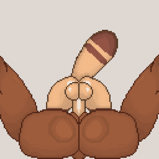 animated, balls, big penis, female, male, mammal, mating press, penetration, penis, pixel animation, vaginal penetration