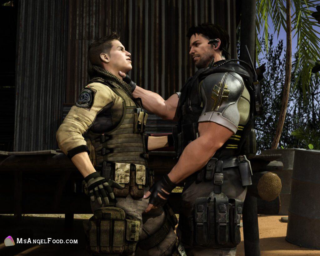 2boys 3d bulge chris_redfield cock crotch dilf domination gay grabbing groping hand_on_neck human human_only jungle male male/male male_only military military_uniform msangelfood muscles neck nivanfield piers_nivans resident_evil resident_evil_6 resident_evil_8:_village strangling tagme testicle_grab uniform white_male white_men