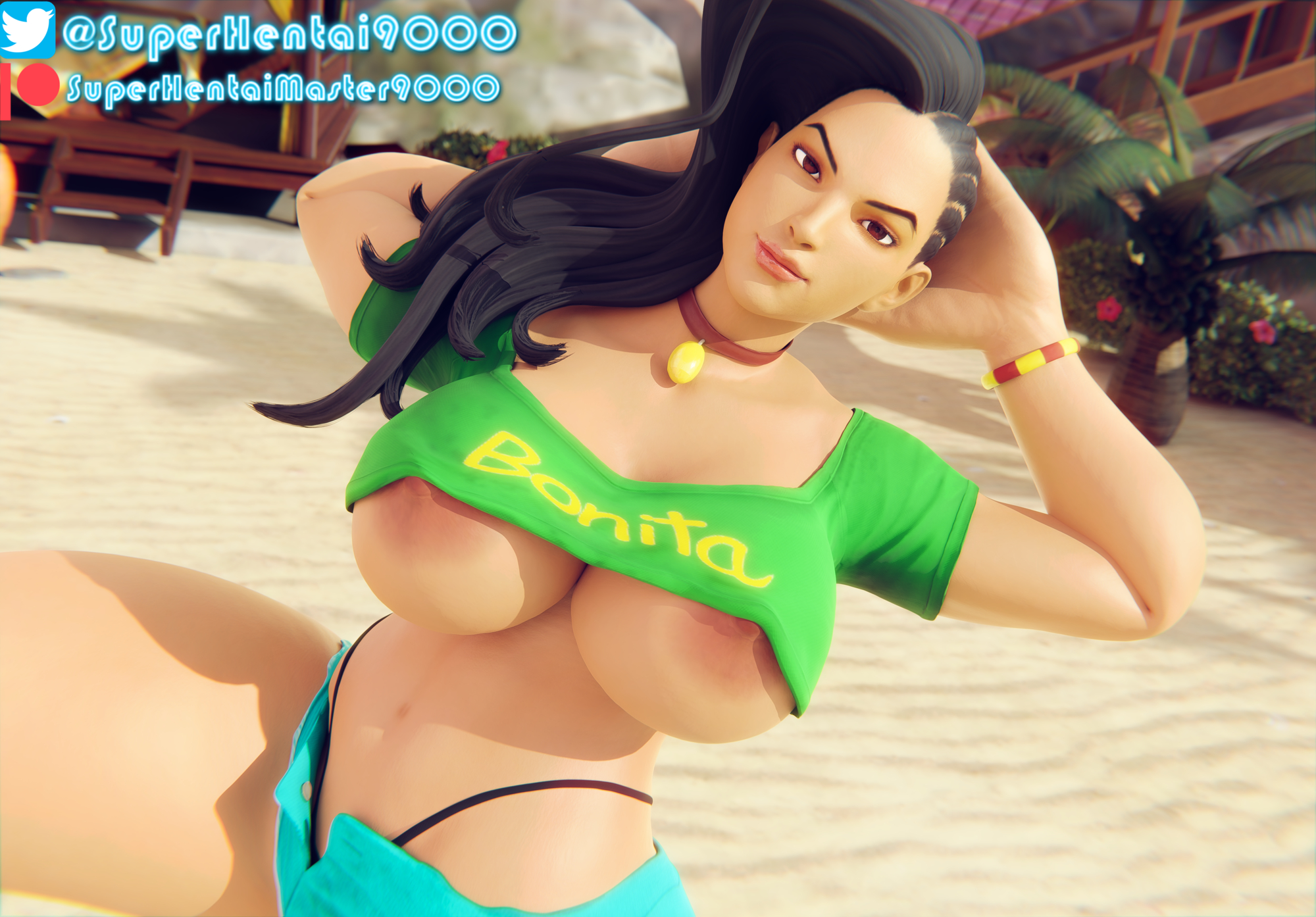 3d, brazilian, brazilian female, breasts, capcom, crop top, female, laura matsuda, street fighter, superhentaimaster9000, tagme, underboob