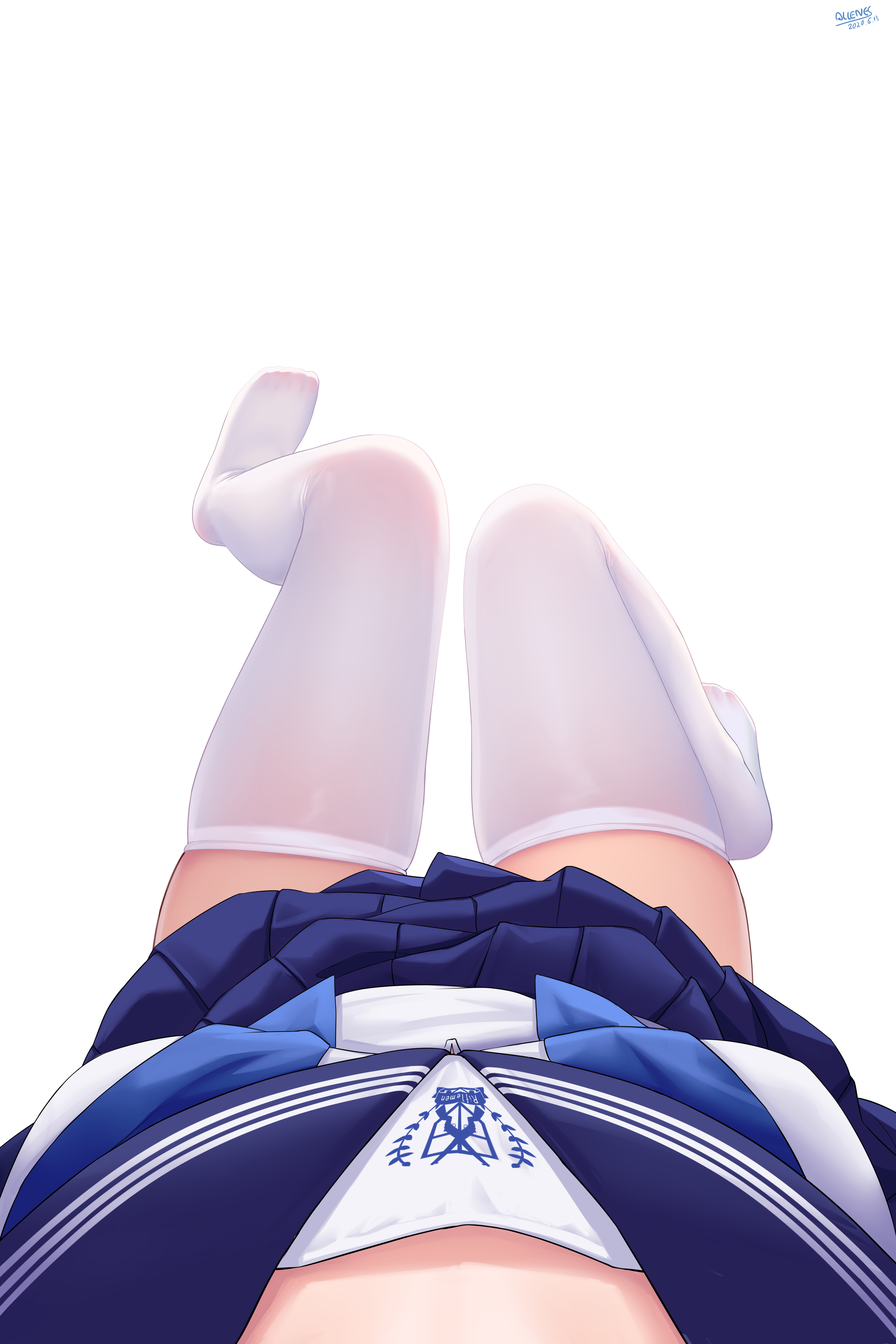 allenes, breasts, clothes pull, female, female pov, high resolution, original, pov, school uniform, serafuku, simple background, skindentation, skirt, skirt lift, skirt pull, solo, tagme, thighhighs, uniform, very high resolution, white background, white legwear