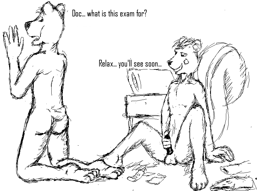 2boys against_wall anthro balls duo english_text erection filbert_(rq) furry imminent_sex male male_only masturbation monochrome nude penis ruby_quest sitting sketch stitches_(rq) text