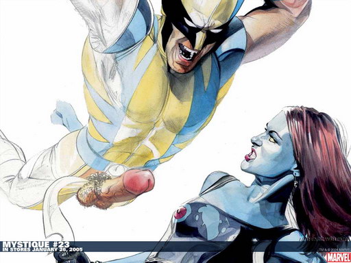 edit female james_howlett male marvel mike_mayhew mystique photoshop straight_hair tagme wolverine_(x-men) x-men