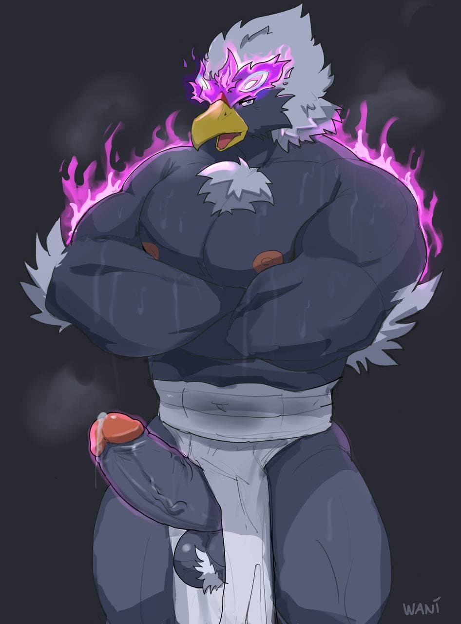 1boy 2021 accipitrid accipitriform anthro anthrofied areola avian balls bara beak biceps bird black_eyebrows bodily_fluids bottomwear braviary cere_(anatomy) clothed clothing crossed_arms digital_media_(artwork) erection eyebrows feathers front_view fundoshi fundoshi_aside genital_fluids genitals glans grey_background grey_balls grey_body grey_feathers hi_res hisuian_braviary humanoid_genitalia humanoid_penis male male_only multicolored_body multicolored_feathers muscular_thighs nintendo nipples non-mammal_balls non-mammal_nipples open_beak open_mouth pecs penis pink_areola pink_glans pink_nipples pink_tongue pokémon_(species) pokémorph pokemon pokemon_legends:_arceus poking_out precum purple_body purple_feathers regional_form_(pokémon) shaded signature simple_background solo testicles tongue topless towel towel_only triceps underwear underwear_only vein veiny_penis video_games wani_panic water wet white_body white_feathers white_underwear yellow_beak