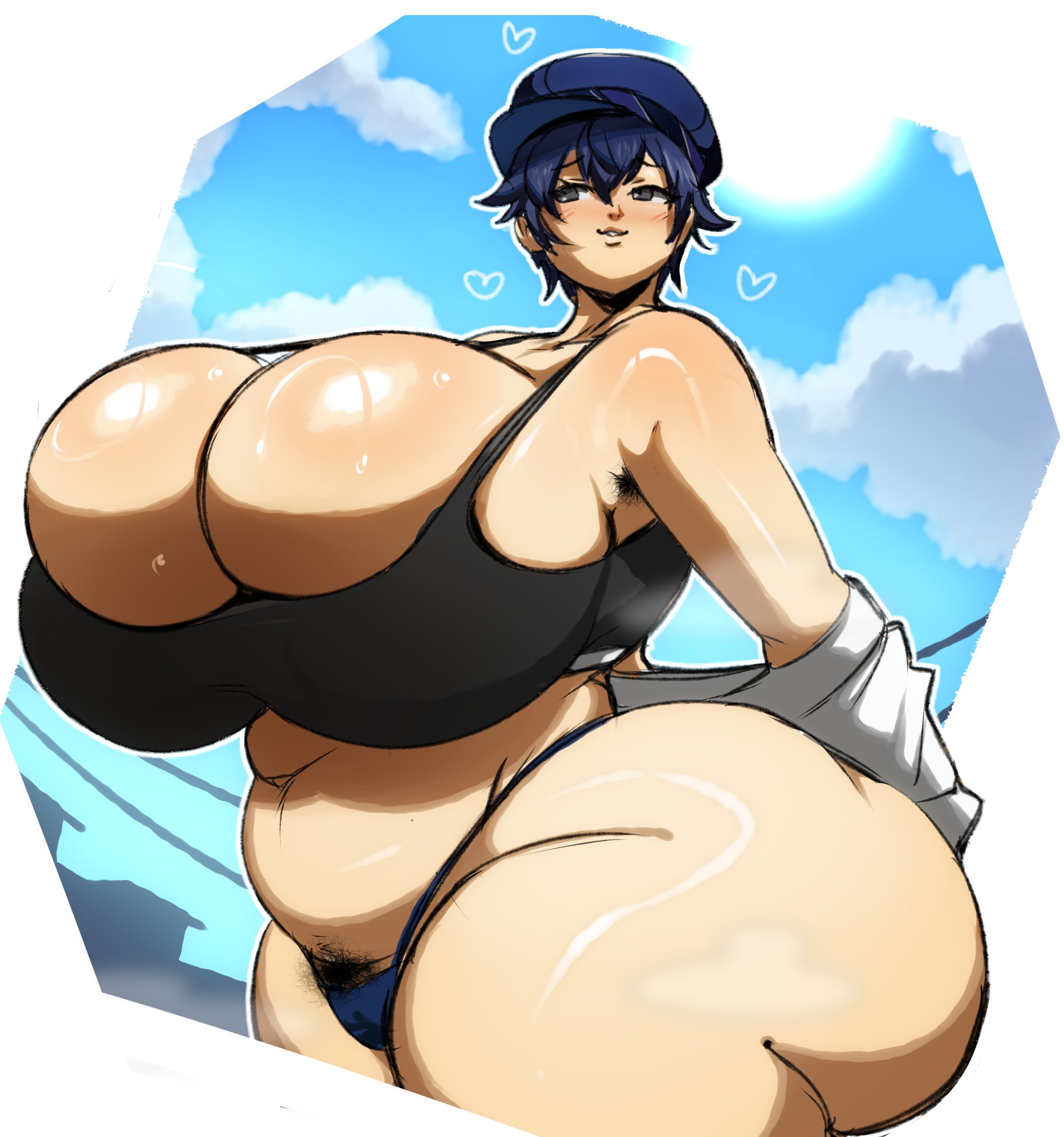1girls, 2d, armpit, armpit hair, armpits, ass, atlus, big ass, big breasts, big butt, big thighs, blue hair, breasts, busty, cleavage, curvaceous, curvaceous female, curvy, curvy female, fat ass, female, female armpit hair, female only, female pubic hair, hairy armpits, huge ass, huge breasts, huge butt, huge thighs, human, hyper, keenkix, light skin, light-skinned female, pale skin, persona, persona 4, pubes, pubic hair, shirogane naoto, solo, solo female, sweat, tagme, thick ass, thick butt, thick hips, thick legs, thick thighs, thighs, thong, voluptuous, voluptuous female, wide hips