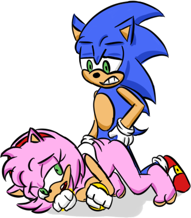 1boy 1girls 4_fingers all_fours amy_rose anal anthro ass blue_fur blue_hair bob_cut bracelet cute digital_media_(artwork) doggy_style eulipotyphlan feet female flustered green_eyes hair_accessory hairband hedgehog implied_penetration jakee jewelry kneeling lowres male male/female naughty_face open_mouth pink_fur pink_hair shoes sonic_(series) sonic_the_hedgehog straight teeth white_background