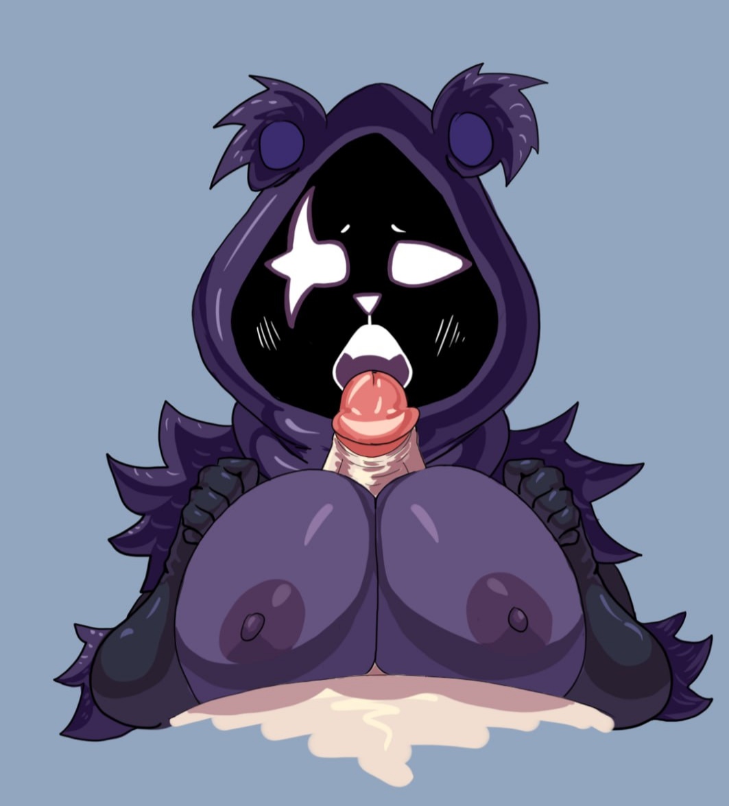bear ears, breasts, cock, cute face, female, fortnite, fung enoki, male, paizuri, penis, raven team leader