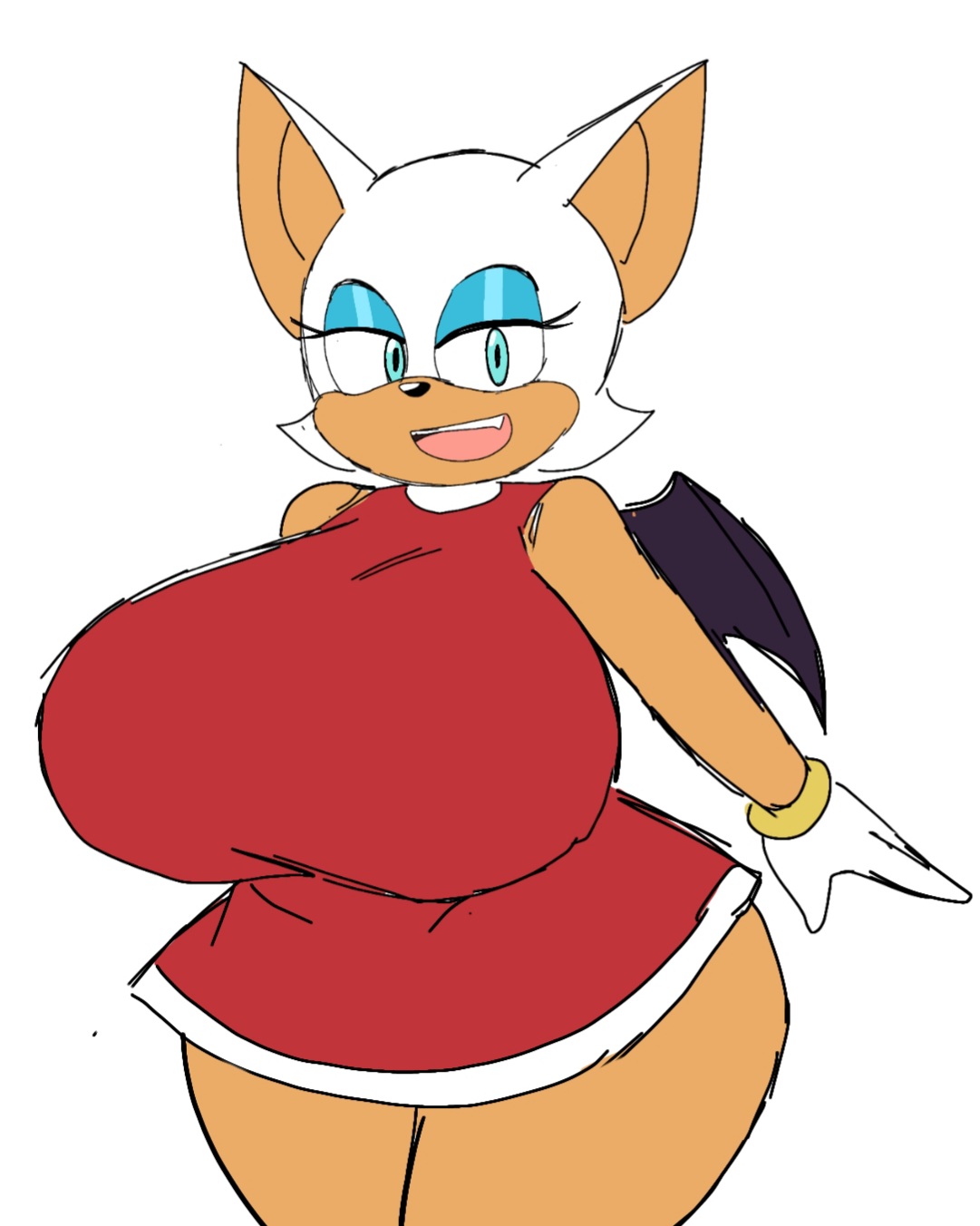 1girls, 2023, amy rose (cosplay), anthro, ass, big ass, big breasts, breasts, clothed, female, female only, fur, furry, huge breasts, mobian (species), momiji (artist), rouge rose, rouge the bat, sega, sonic (series), underass