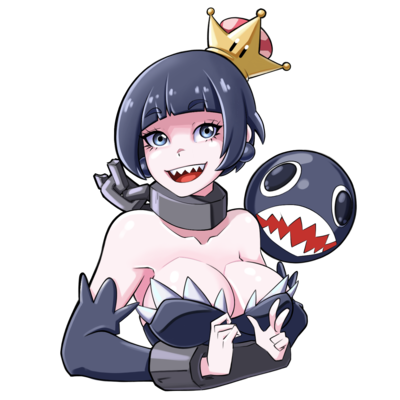 artist_request breasts broken_chain chain_chomp chompette handcuffs mario_(series) new_super_mario_bros._u_deluxe super_mario_bros. tagme