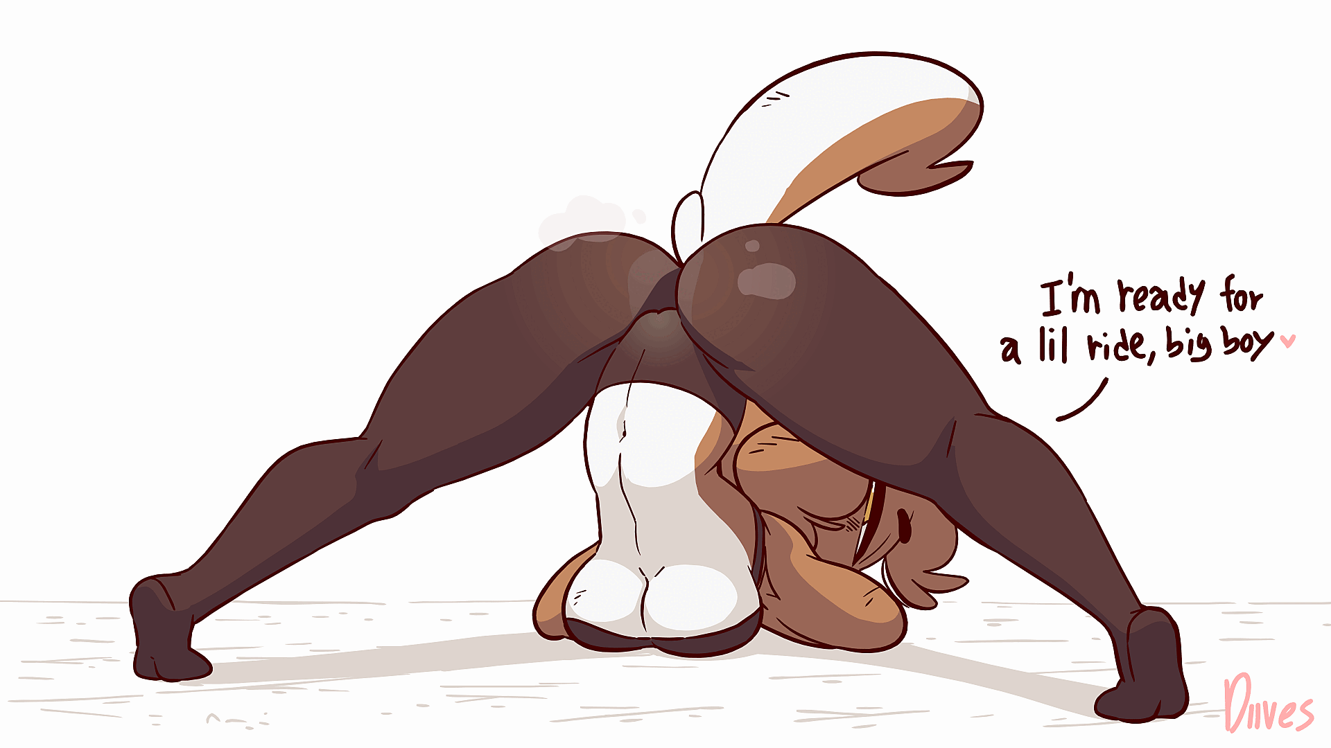 animated, anthro, ass, baozi (diives), color, colored, diives, jack-o pose, tagme, thick thighs, xingzuo temple