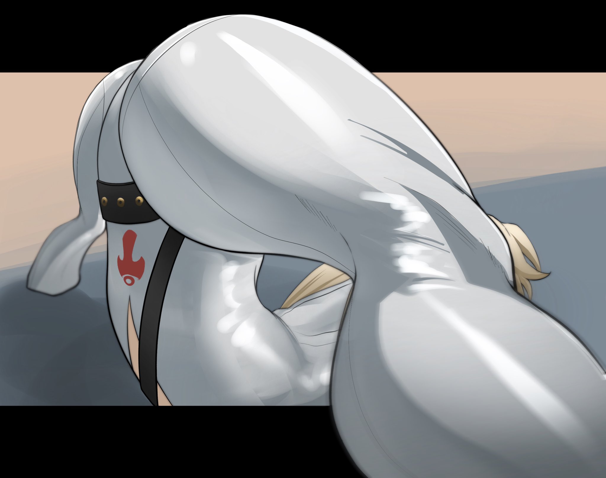 1girls, 2021, absurd res, arc system works, ass, ass focus, ass shot, ass up, big ass, bodysuit, bubble ass, bubble butt, crouching, female, female focus, female only, flexible, fully clothed, guilty gear, guilty gear strive, halo, hi res, huge ass, jack-o pose, jack-o' valentine, large ass, long hair, okaimikey, open legs, simple background, skin tight, skin tight suit, solo, splits, spread legs, thick ass, thick thighs, thighs, tight clothing, top-down bottom-up, white background, white bodysuit, white hair