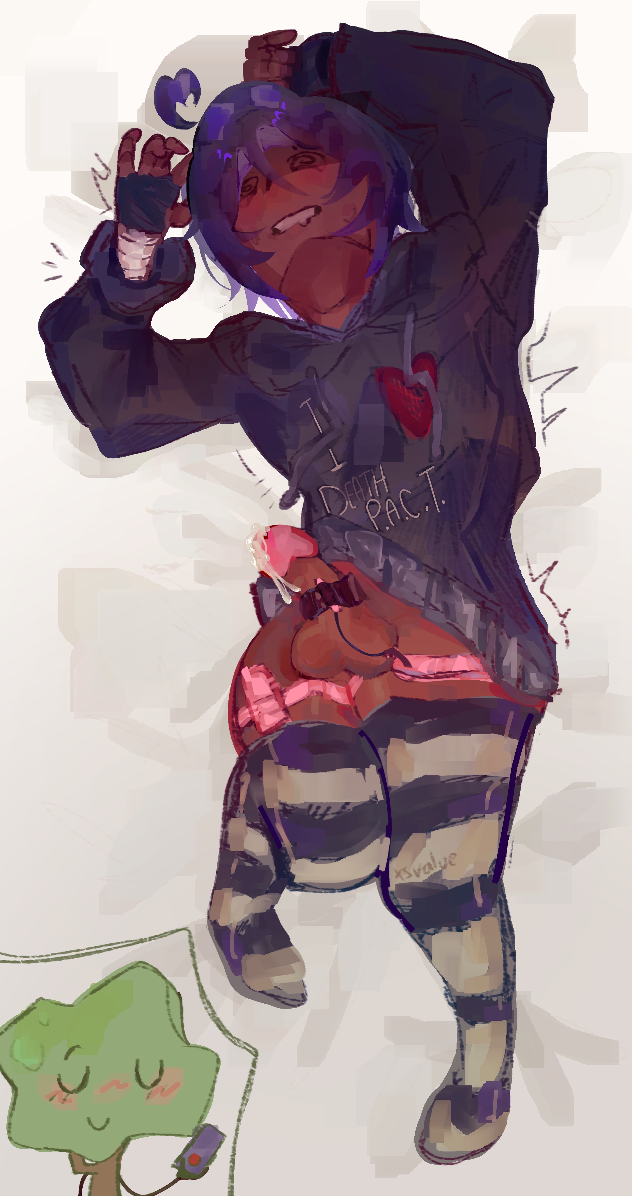 bandaged wrist, bandages, battle for bfdi, battle for dream island, bfb, bfdi, black hole (bfdi), blush, cum, cumming, dark skin, dark-skinned femboy, dark-skinned male, dark-skinned sissy, dark-skinned sub, dark-skinned twink, death p.a.c.t., femboy, femboysub, feminine male, fingerless gloves, heart, heart ahoge, hoodie, humanized, jacknjellify, jnj, male, object show, object show community, object shows, on bed, osc, penis, pink vibrator, purple hair, remote control vibrator, self upload, shake lines, shaking, spiral eyes, stockings, striped clothing, the power of two, tpot, tree (bfdi), vibrator on penis