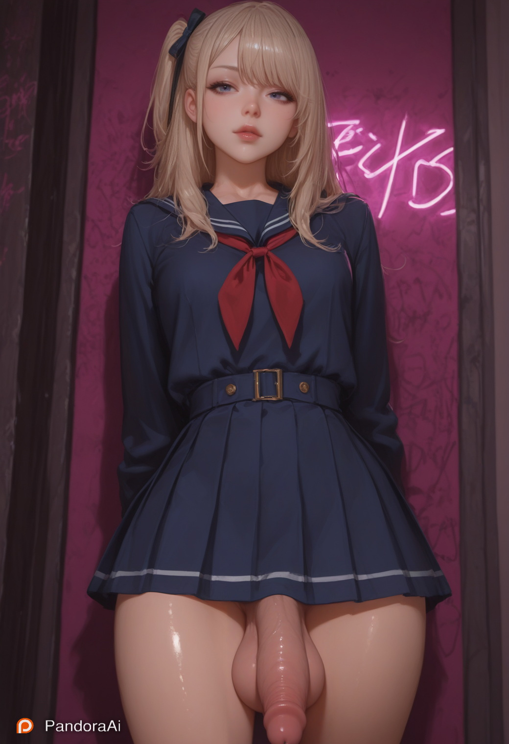 1boy, 1femboy, aesthetic, ai generated, artist name, artist upload, attractive, balls, big balls, big cock, big hips, big penis, big testicles, blonde hair, blue eyes, boy, breasts, character name, club, cock worship, cute, cute expression, cute eyes, cute face, cute male, elegant, excited, femboy, flaccid, flaccid penis, flashing, flat chested, graffiti, hair, half-erect, hanging balls, hi res, huge balls, huge cock, huge hips, huge testicles, huge thighs, lipstick, makeup, male, male only, miniskirt, more at source, narrow waist, neon lights, original character, pale, pale body, pale skin, pale-skinned femboy, pale-skinned male, pandora, patreon, penis, penis worship, presenting, presenting balls, presenting penis, puffy lips, restroom, saggy, saggy balls, school uniform, schoolgirl, sexy body, sexy pose, skirt, skirt lift, slim waist, small breast, small breasts, smooth balls, smooth penis, smooth skin, sofia (pandora), standing, tagme, testicles, thick balls, thick cock, thick hips, thick penis, thick thighs, tiny waist, trap, twintails, white hair, white skin