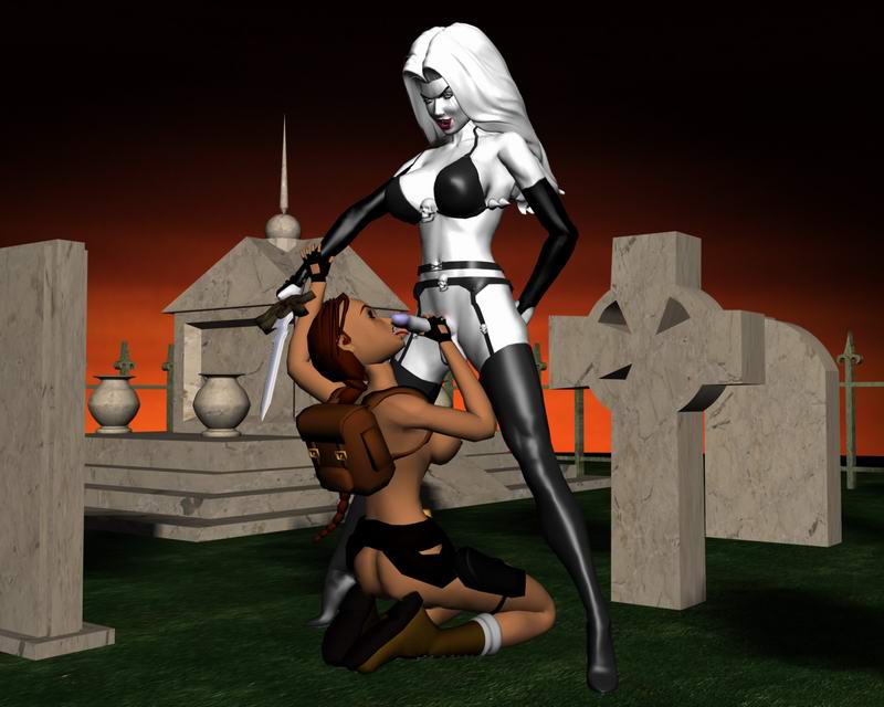 3d breasts c.art.man chaos_comics crossover female human intersex lady_death lara_croft lara_croft_(classic) penis tomb_raider