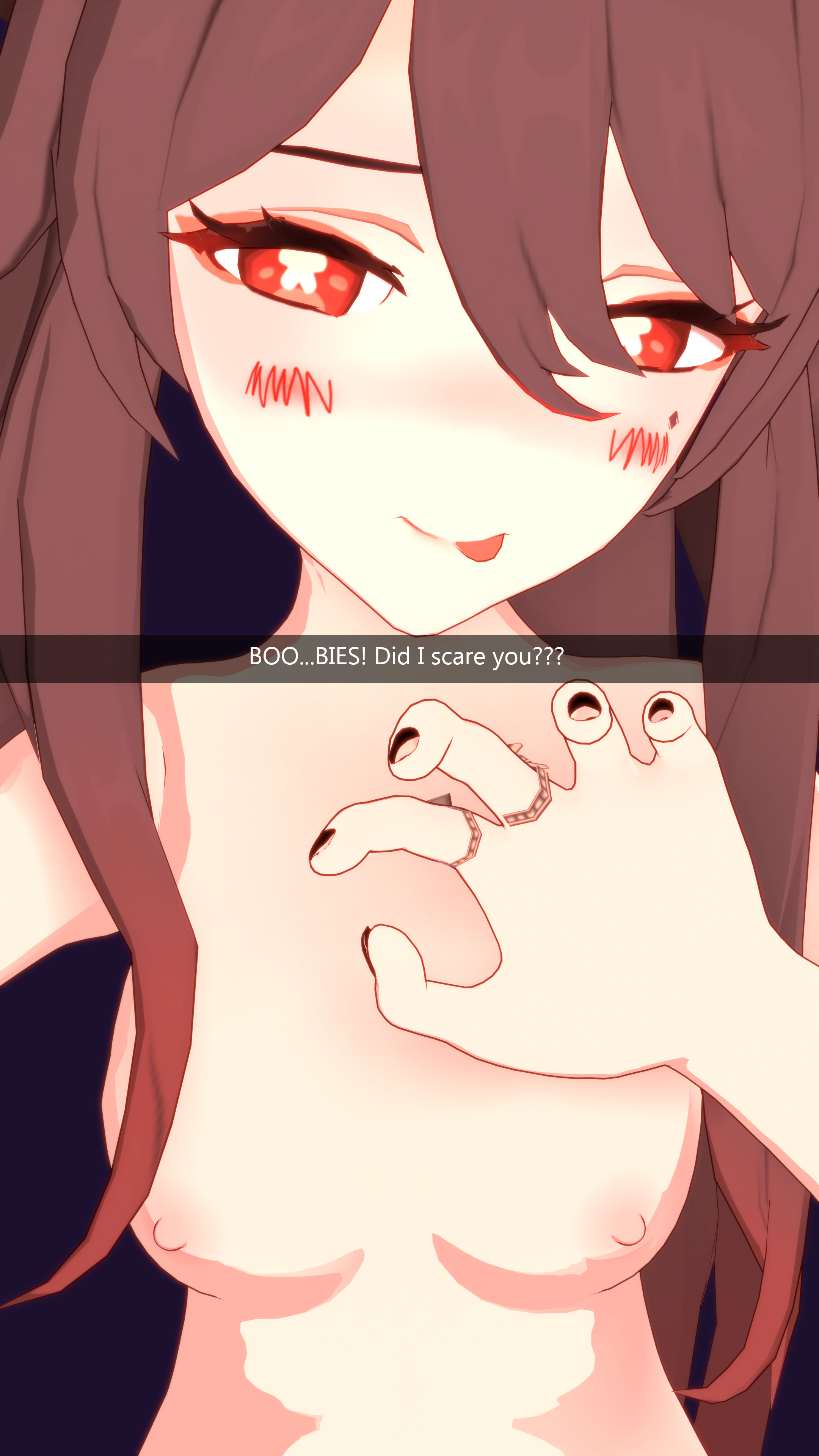 3d, 3dsimp, blender, female, genshin impact, hu tao (genshin impact), snapchat, solo female