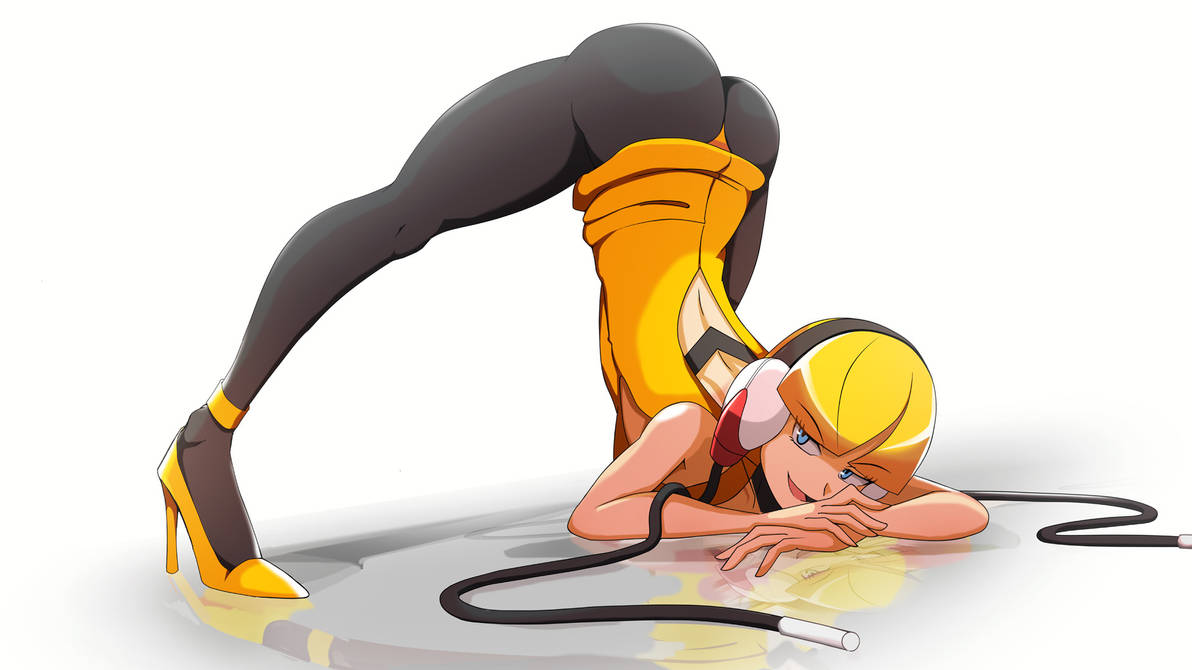 1girls, ass, ass up, clothed, clothing, elesa (pokemon), female, female only, gym leader, human, jack-o pose, nintendo, pantyhose, pokemon, pokemon bw, solo, solo female, thick thighs, vivivoovoo, yellow hair