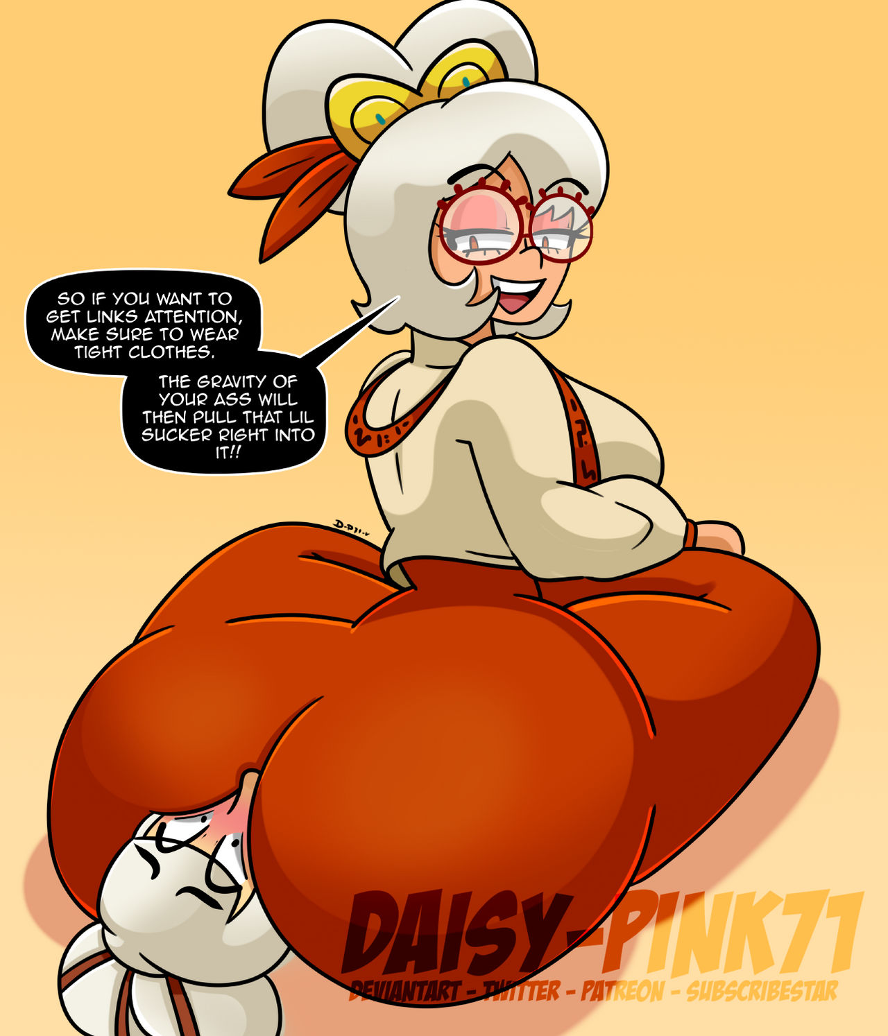 2girls, ass, commission, daisy-pink71, dialogue, facesitting, female, femdom, huge ass, incest, nintendo, paya (the legend of zelda), purah, purah (tears of the kingdom), smothering, smothering ass, tears of the kingdom, the legend of zelda