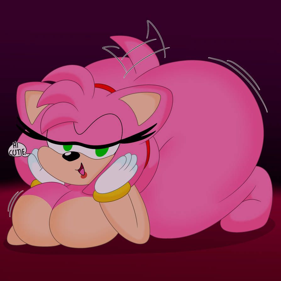 1girls, 3barts, amy rose, anthro, ass, breasts, female, female only, huge ass, huge breasts, nude, nude female, pink fur, sega, solo, solo female, sonic (series), thick thighs