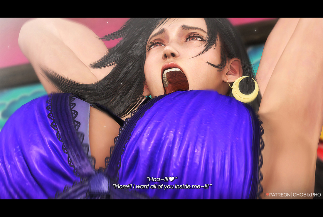3d, 3d (artwork), chobixpho, dress, female, final fantasy, final fantasy vii, final fantasy vii remake, tifa lockhart, tifa lockhart (refined dress), tifa lockhart's refined dress