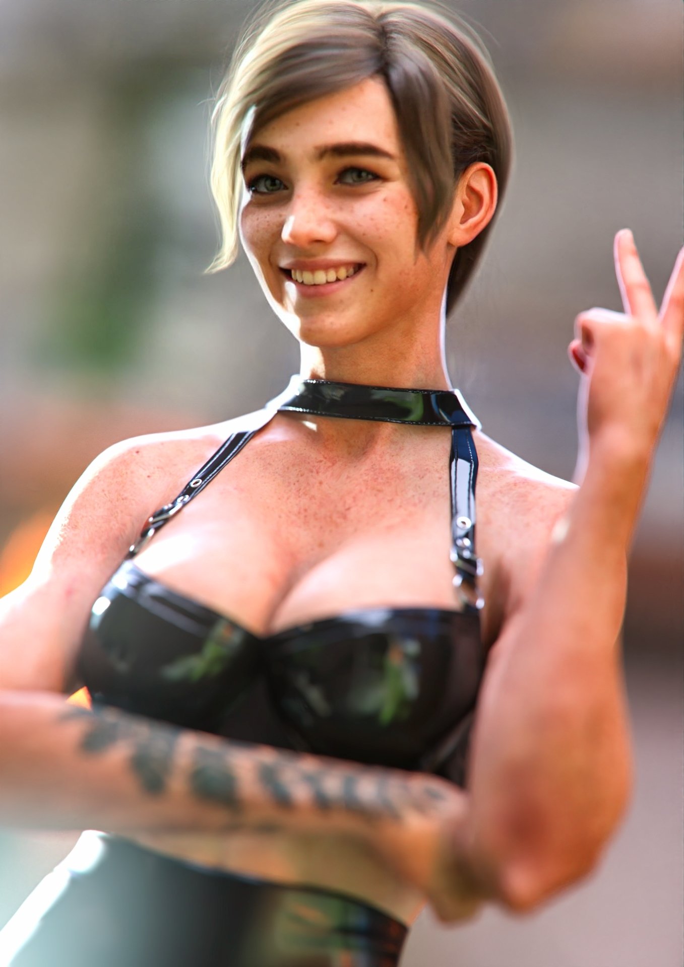 1girls, 3d, big breasts, breasts, busty, cleavage, ellie (the last of us), ellie williams, female, female only, fully clothed, hips, hourglass figure, human, katie3dx, legs, light skin, light-skinned female, lips, naughty dog, shiny, shiny skin, solo, the last of us, the last of us 2, upper body, voluptuous, wide hips