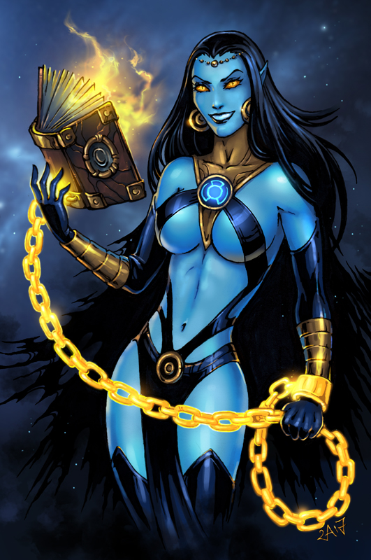 1girls alien alien_girl big_breasts blue_skin breasts candra cleavage dc dc_comics female female_focus female_only green_lantern_(series) humanoid lyssa_drak sinestro_corps supervillainess underboob villainess yellow_eyes yellow_lantern