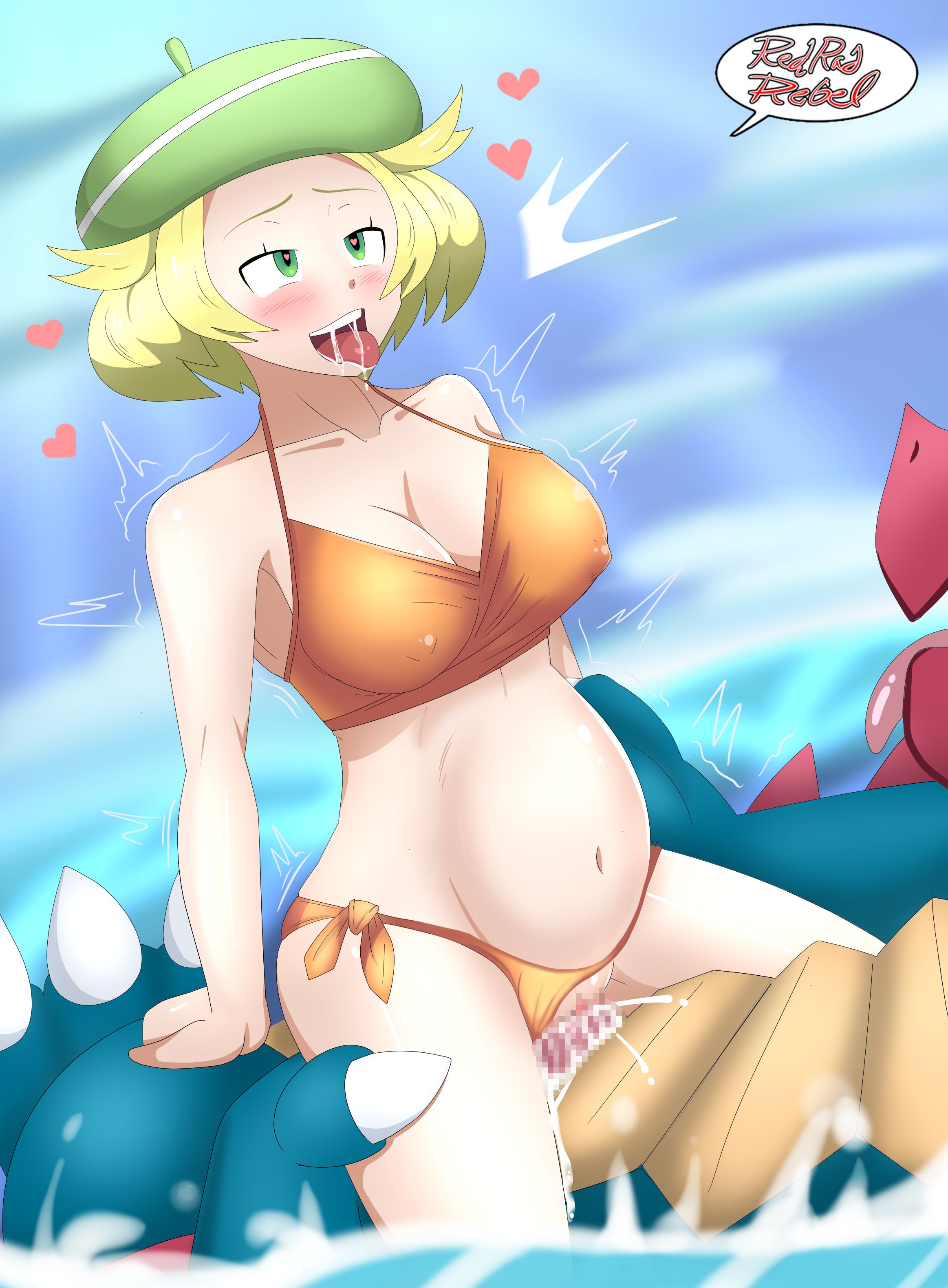 ahe gao, bianca (pokemon), big breasts, blonde hair, breasts, censored, cowgirl position, cum, cum in pussy, cum inflation, cum inside, cumflated belly, cumflation, dracophilia, dragon, drool, drooling, druddigon, female, female penetrated, feral, feral penetrating, feral penetrating female, feral penetrating human, game freak, human, human penetrated, inflation, male, male penetrating, male penetrating female, male pokemon/female human, male/female, mosaic censoring, nintendo, penetration, pokemon, pokemon bw, pokephilia, pussy, pussy juice, redradrebel, stomach bulge, swimsuit, zoophilia