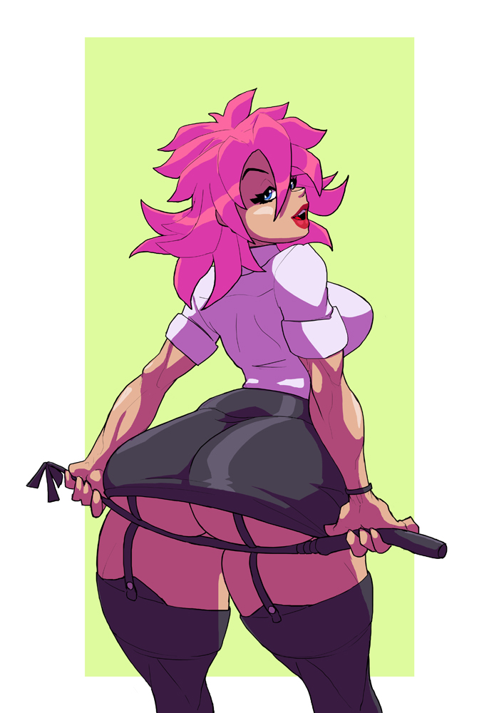 1girls, ass, blue eyes, bracelet, breasts, bubble ass, bubble butt, business suit, business woman, busty, female, female focus, female only, final fight, garter belt, hourglass figure, long hair, miniskirt, office lady, pink hair, poison (final fight), pose, posing, rear view, secretary, shirt, sideboob, skirt, sleeves rolled up, solo, standing, stockings, street fighter, tagme, theoverloader, upskirt, wide hips
