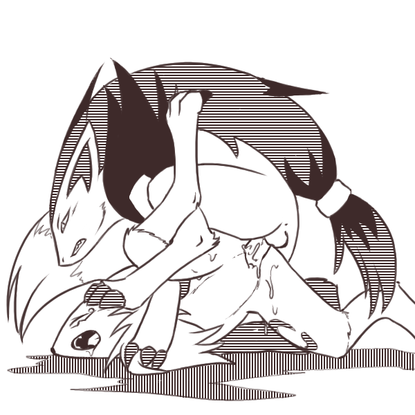 1boy 1girls 9_6 crossover digimon female female_anthro femsub male male/female male_pokemon male_pokemon/female_anthro maledom nintendo pokémon_(species) pokemon pokemon_(species) rape renamon zoroark