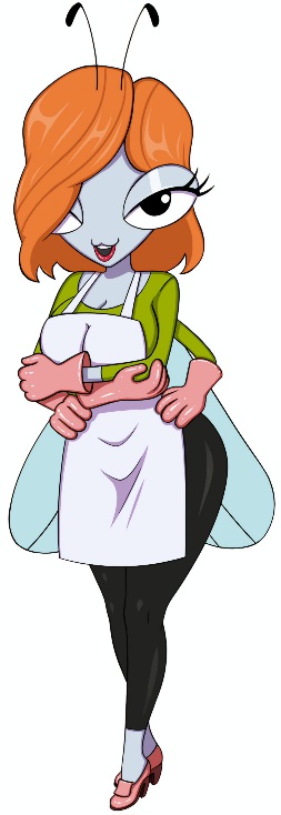 2025 4_arms alternate_version_available apron arms_crossed_under_breasts auburn_hair better_version_available black_pants commission commission_art disney disney_channel frieda_(the_buzz_on_maggie) frieda_pesky fully_clothed green_shirt hair_over_one_eye hands_on_hips hourglass_figure insect_girl insect_wings large_filesize latex_gloves light-skinned_female lipstick milf ms.pesky multi_arm no_background nsfw_version_available pink_heels sfw sfw_version sinfulline the_buzz_on_maggie thick_thighs white_background wide_hips