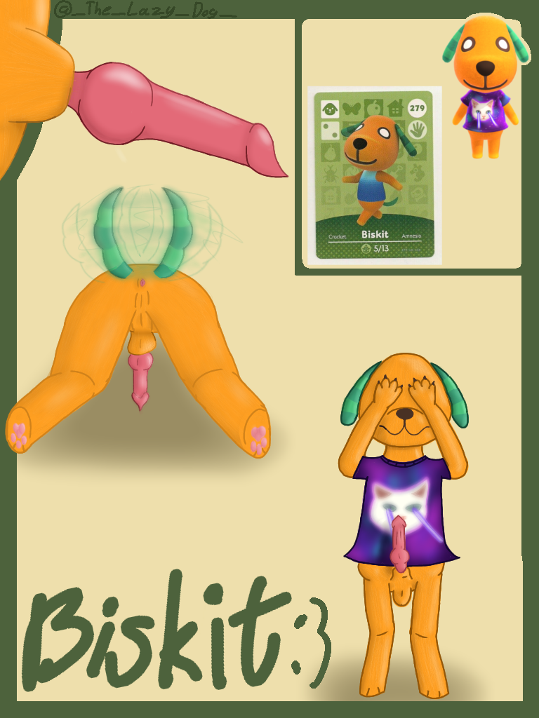 3:4 animal_crossing animal_genitalia animal_penis anthro balls biskit_(animal_crossing) canid canine canine_genitalia canine_penis canis claws clothed clothing covering covering_eyes covering_face digital_media_(artwork) domestic_dog embarrassed erection floppy_ears fur genitals green_body green_ears green_fur green_tail kneeling knot male mammal nintendo orange_body orange_fur partially_clothed penis rear_view sheath simple_background tail tail_motion tailwag thelazydog