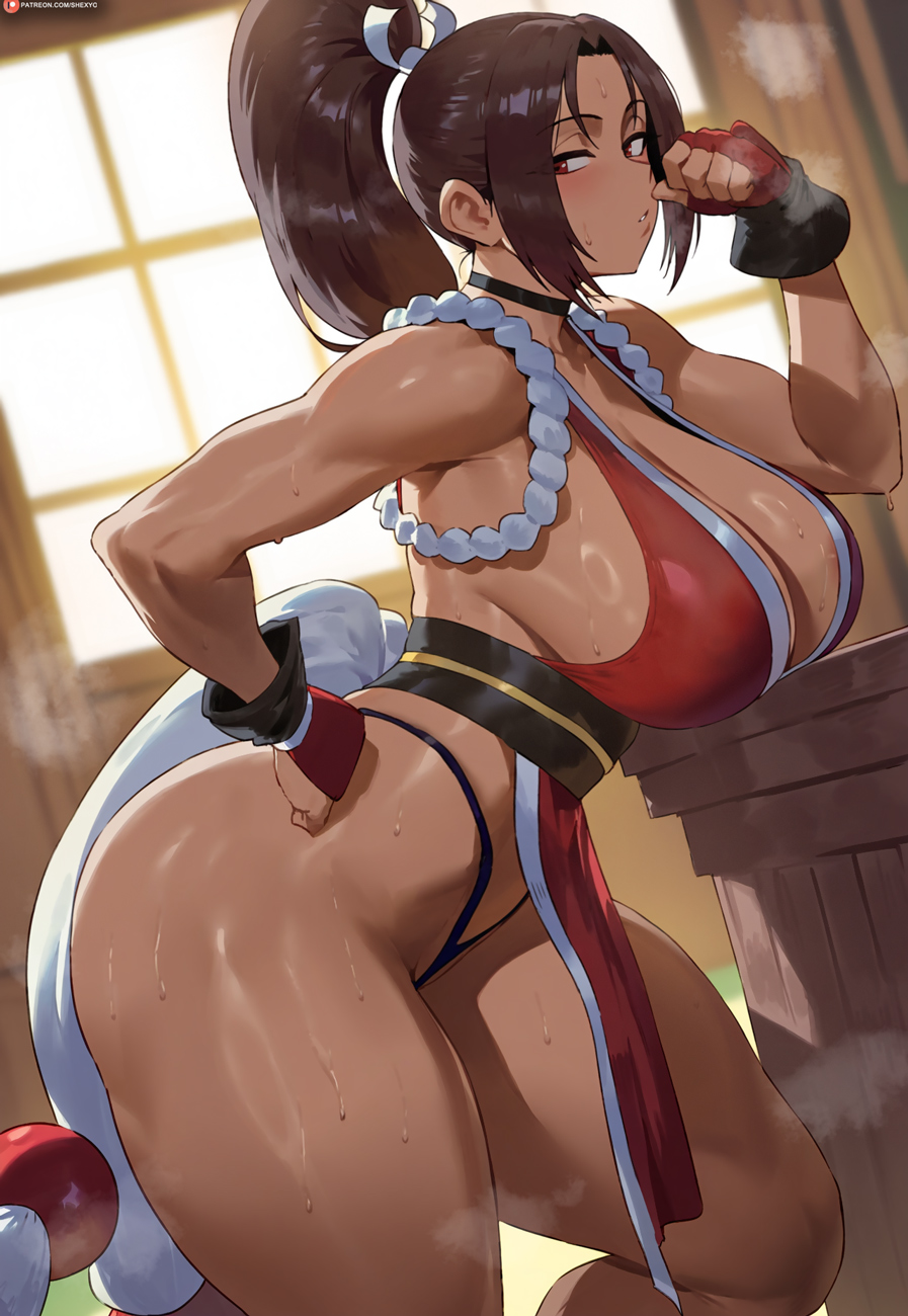 1girls ai_assisted ass breasts dat_ass fatal_fury female huge_ass huge_breasts king_of_fighters mai_shiranui shexyo snk