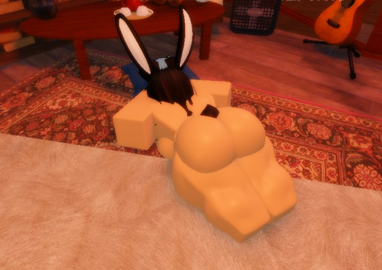 1girls 3d ass barefoot bunny_ears bunny_tail completely_nude completely_nude_female female female_only full_body huge_ass naked naked_female nude nude_female pumpamj roblox robloxian solo solo_female