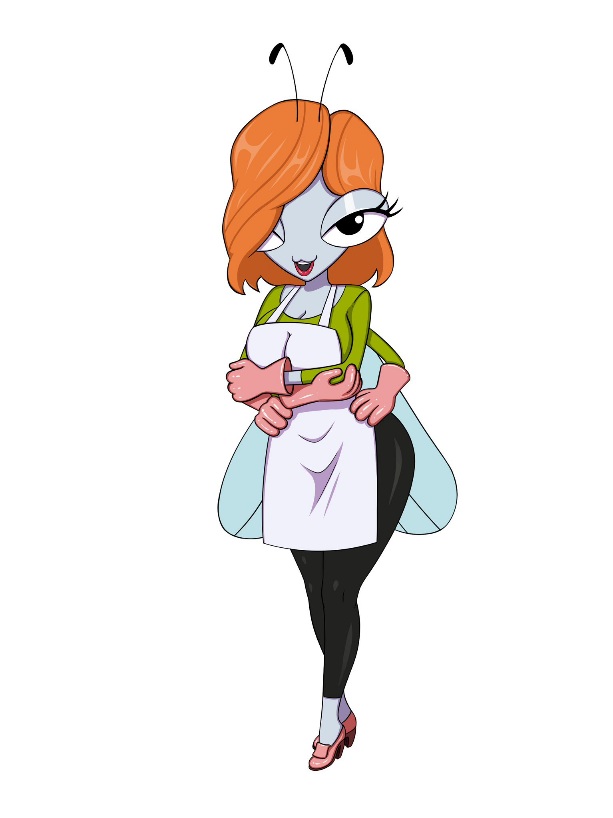 2025 4_arms alternate_version_available apron arms_crossed_under_breasts auburn_hair better_version black_pants commission commission_art disney disney_channel frieda_(the_buzz_on_maggie) frieda_pesky fully_clothed green_shirt hair_over_one_eye hands_on_hips hourglass_figure insect_girl insect_wings latex_gloves light-skinned_female lipstick milf ms.pesky multi_arm multi_limb no_background nsfw_version_available pink_heels sfw sfw_version sinfulline the_buzz_on_maggie thick_thighs white_background wide_hips