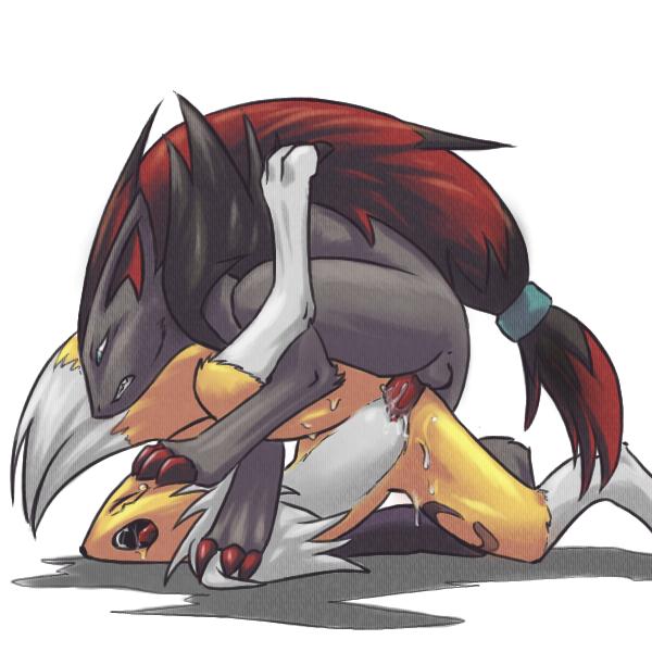 1boy 1girls 9_6 color crossover digimon female female_anthro femsub fur furry interspecies male male/female male_pokemon male_pokemon/female_anthro male_zoroark maledom nintendo pokémon_(species) pokemon pokemon_(species) rape renamon sex straight vaginal_penetration zoroark