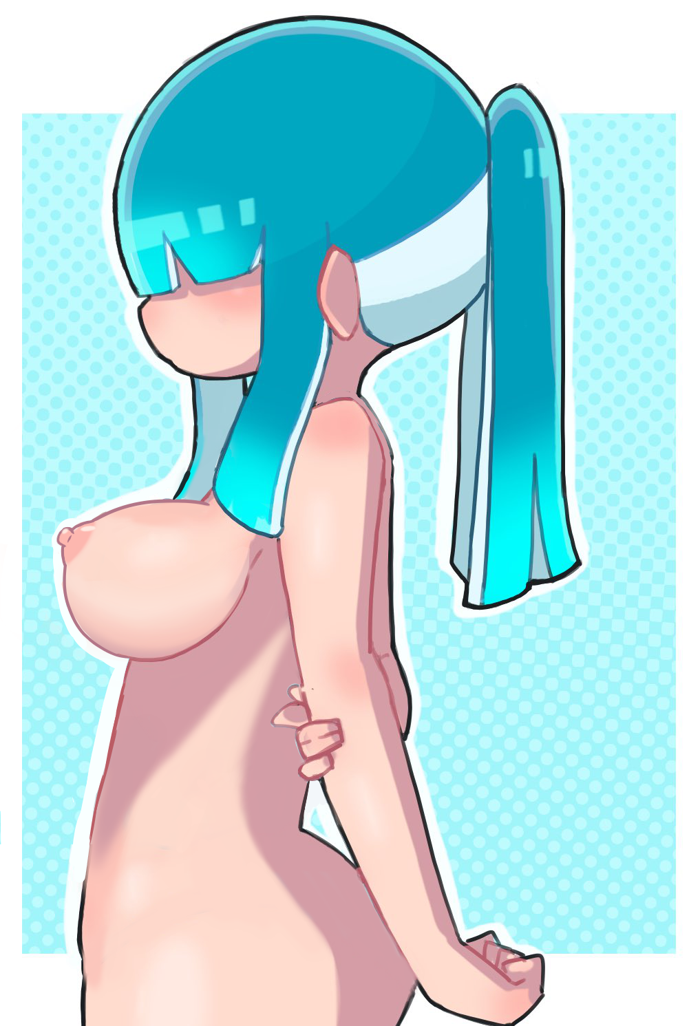 edit, female, hair over eyes, inkling, inkling girl, nintendo, splatoon, splatoon 2, whichdoll