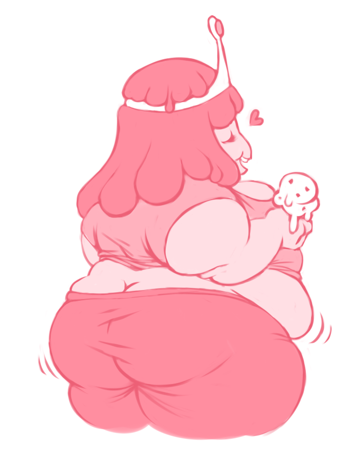 adventure_time ass ass_cleavage bbw belly belly_overhang belly_squish big_ass big_belly bloopity breasts butt_crack curvy eating female female_focus female_only human ice_cream ineffective_clothing love_handles milf muffin_top nonude obese obese_female overweight overweight_female princess_bubblegum stomach_bulge thick_ass thick_thighs tight_clothing voluptuous wide_hips