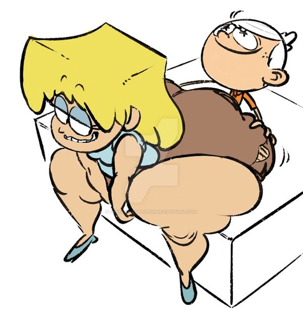 ass, ass focus, assjob, blonde female, blonde hair, blonde-haired female, butt crush, butt smother, deviantart, deviantart logo, deviantart username, female, female on male, huge ass, incest, incest (lore), lincoln loud, lori loud, male, nickelodeon, penis, penis in ass, seductive, seductive look, seductive pose, sister and brother, sitting on lap, the loud house, ultrahand