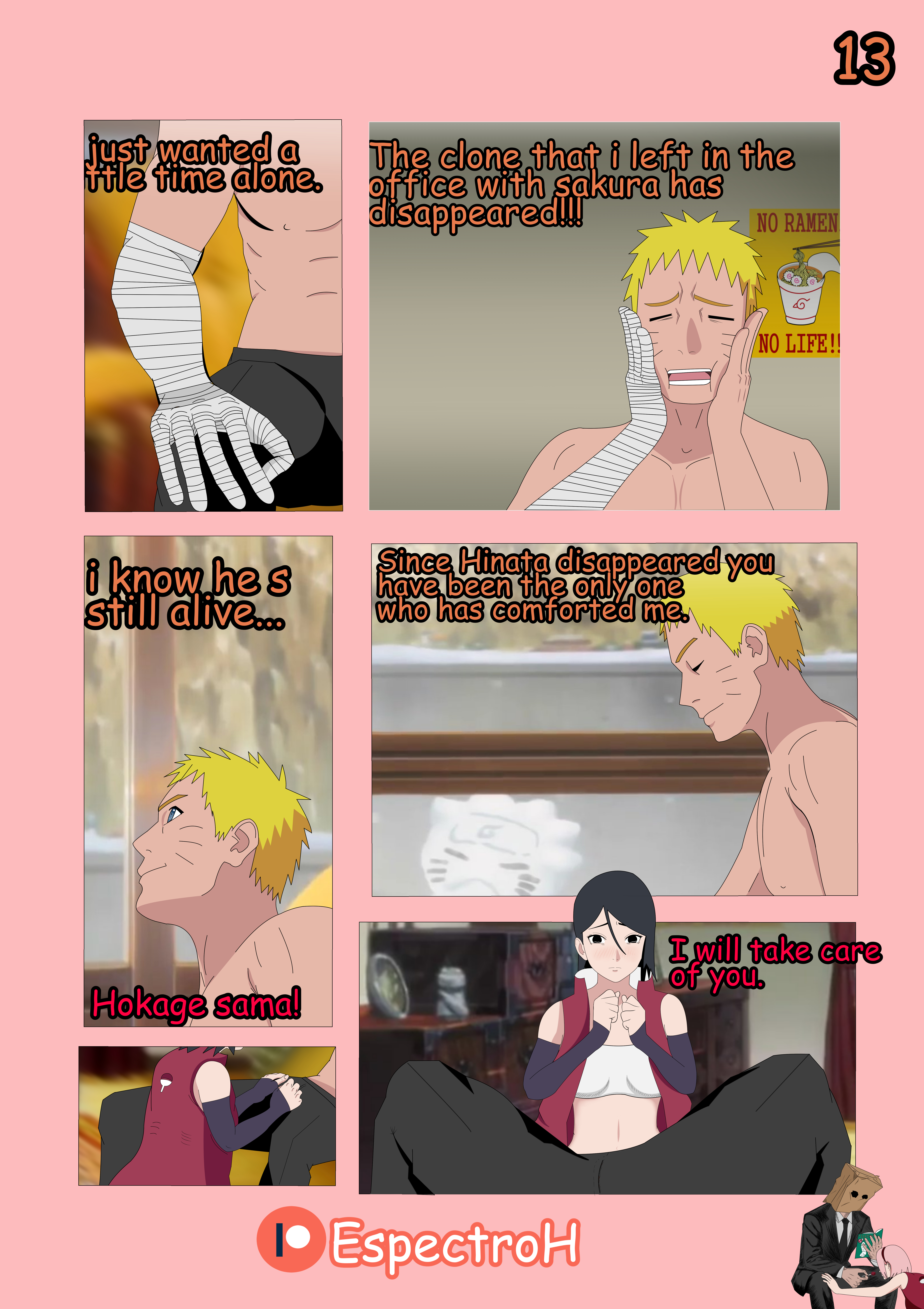 boruto: naruto next generations, comic, dialogue, espectroh, female, naruto, naruto (series), sarada uchiha, speech bubble, story, text, uzumaki naruto