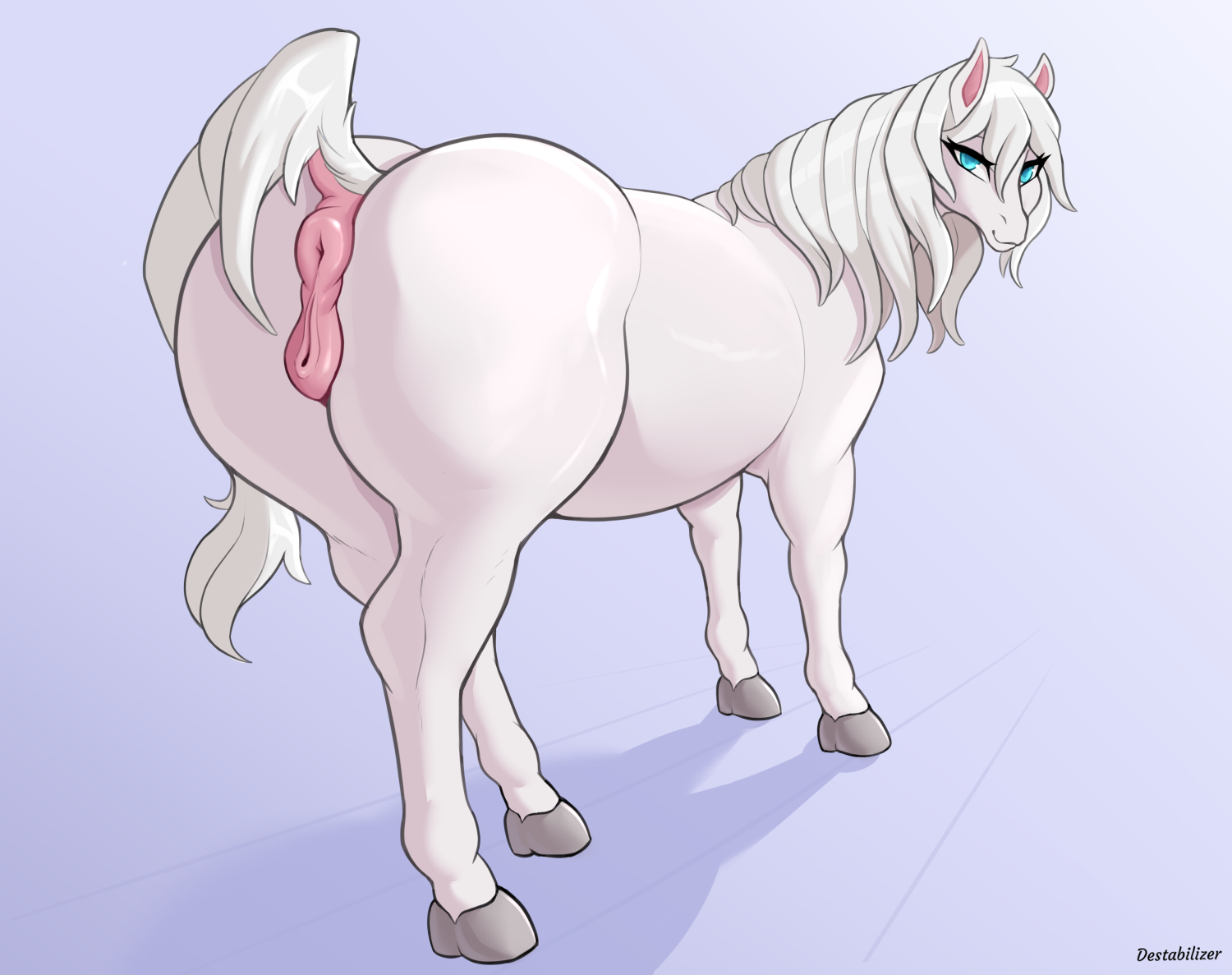 2021, anatomically correct, anatomically correct genitalia, animal genitalia, animal pussy, anus, ass, destabilizer, equid, equine, equine pussy, female, feral, genitals, horse, mammal, mare, presenting, presenting anus, presenting hindquarters, presenting pussy, pussy, raised tail, solo