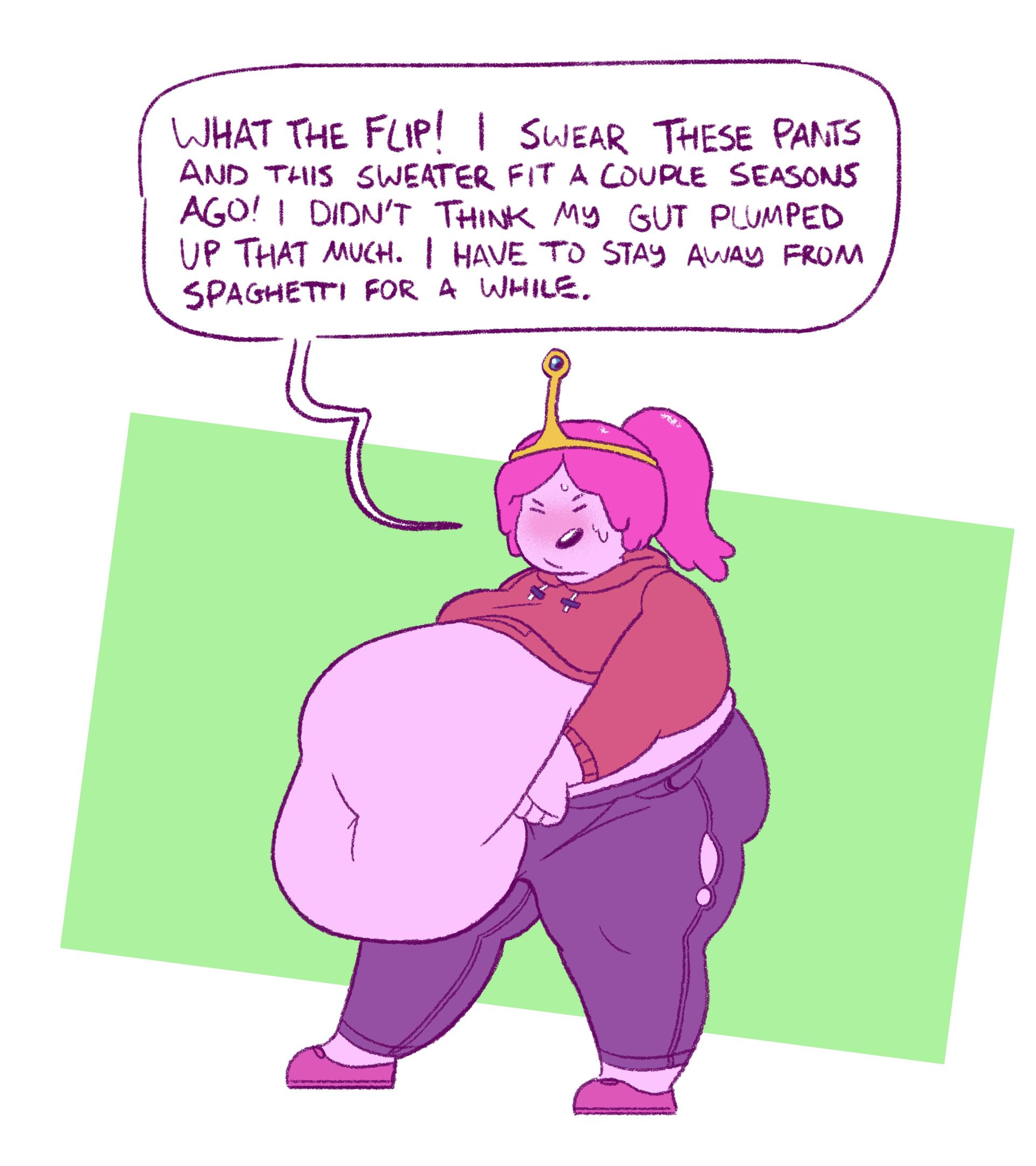 1girls, adventure time, ass, bbw, belly, belly expansion, belly overhang, belly squish, big ass, big belly, breasts, deep navel, fat, female, female focus, female only, geodudeman124, huge belly, human, hyper belly, love handles, milf, muffin top, nonude, obese, obese female, overweight, overweight female, princess bubblegum, ssbbw, thick thighs, tight clothing, weight gain, wide hips