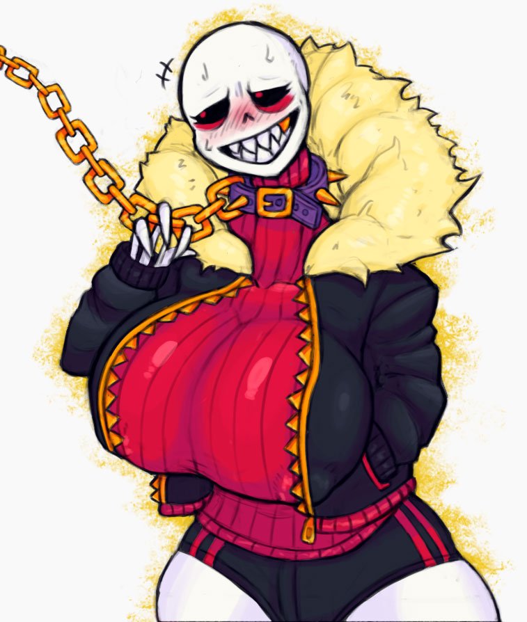1girls, algo original, anthro, big breasts, breasts, female, female only, female sans, hourglass figure, huge breasts, hyper breasts, rule 63, sans, sans (underfell), tagme, undertale, undertale fanfiction
