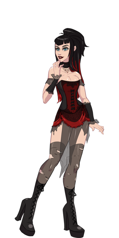 booty_farm character_profile character_sheet clothed_female goth grittney_(booty_farm) nutaku solo solo_female solo_focus tender_troupe