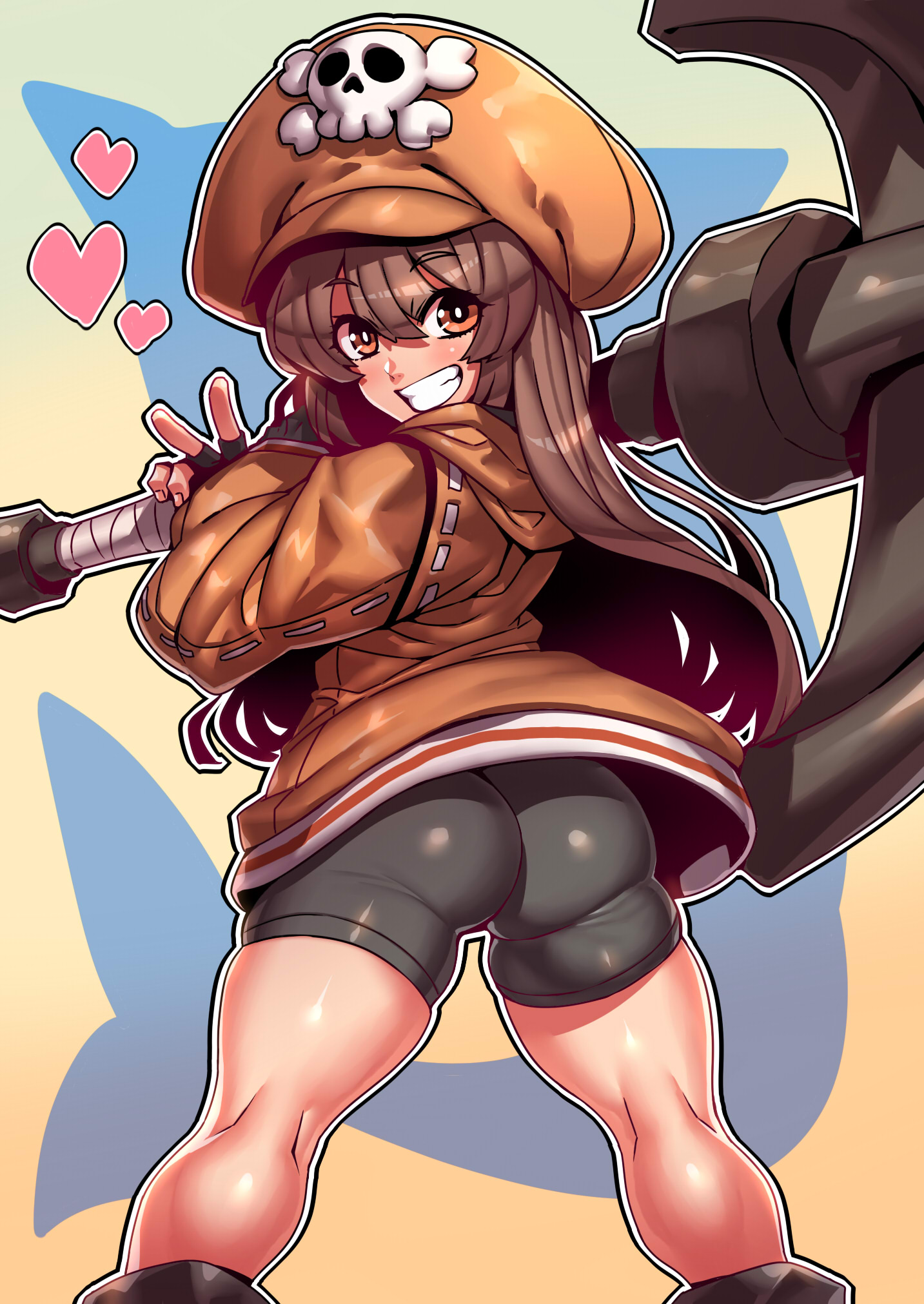 1girls, 2021, ass, ass focus, female, guilty gear, looking at viewer, looking back, may (guilty gear), solo, solo female, tagme, thick thighs, tsuki wani, tsukiwani, tukiwani