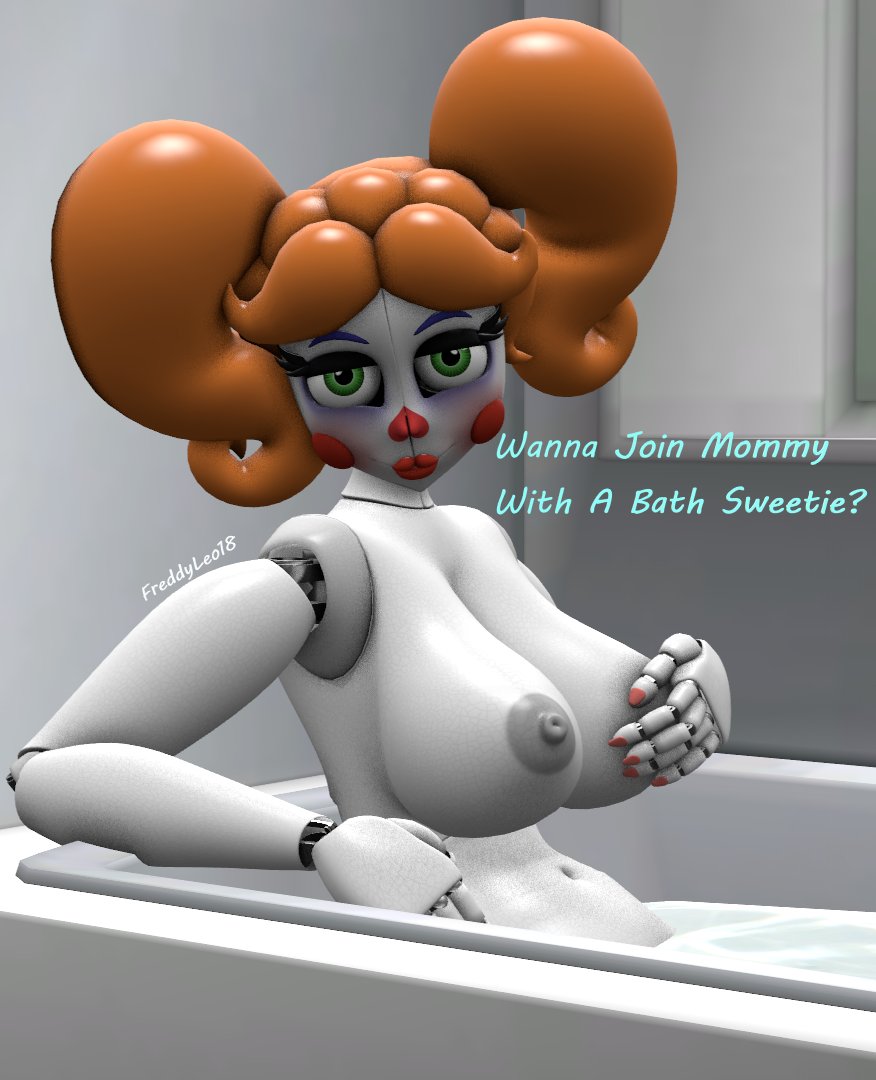 3d, animatronic, anthony blender, baby (fnafsl), circus baby, circus baby (fnaf), circus mommy, circus mommy 1.0 (anthony blender), female, five nights at freddy's, five nights at freddy's: sister location, fnaf, orange hair, robot, scottgames, sister location, solo, white skin