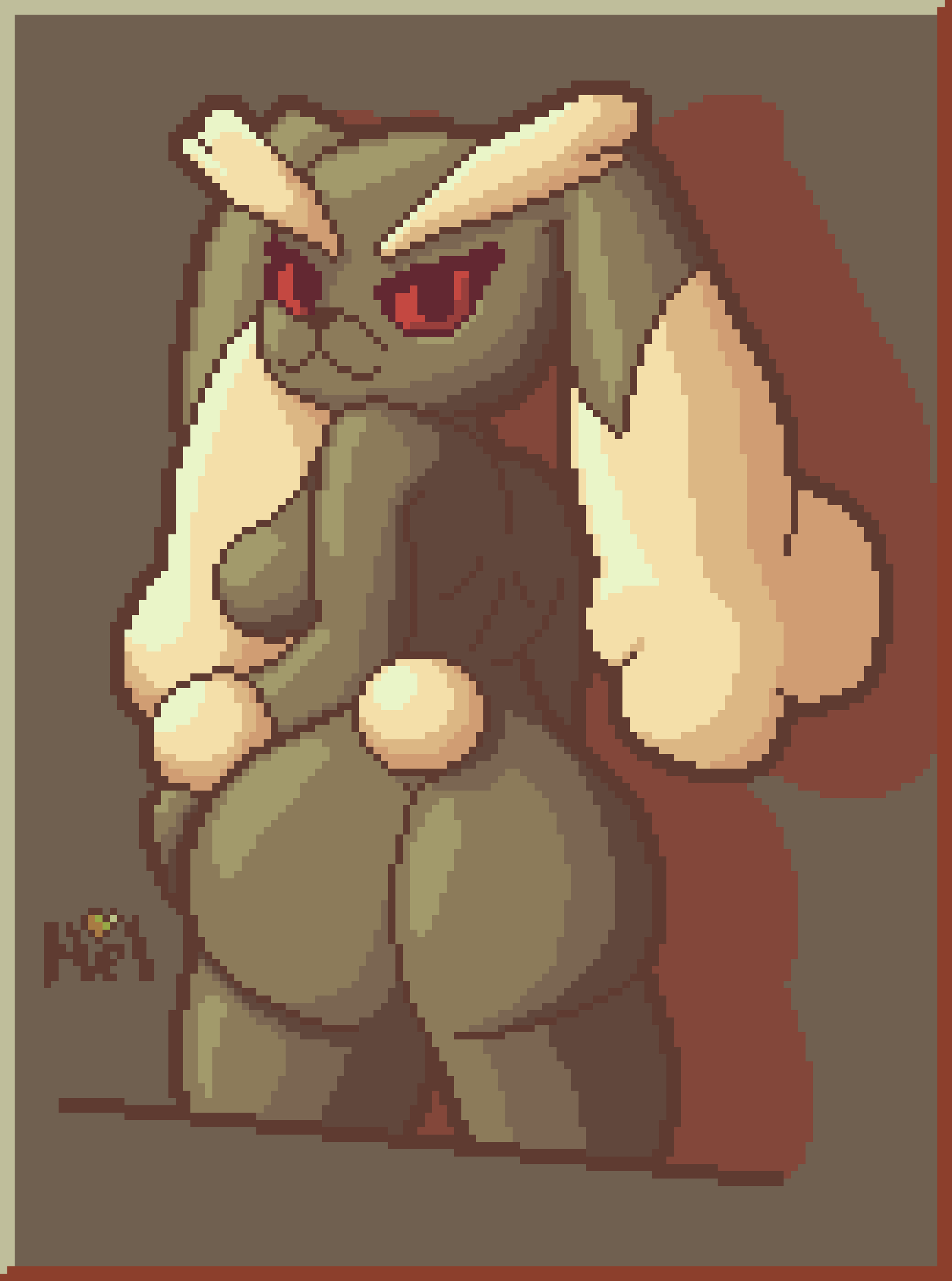 :3 ass ass_focus breasts brown_body bunny_ear bunny_girl bunny_tail eyes female female_focus female_only fluffy furry furry_only hellenqueenx lopunny open_eyes pixel_(artwork) pixel_art pokémon_(species) pokemon pokemon_(species) red_eyes shadow sideboob tail thick_thighs thighs voluptuous voluptuous_female watermark