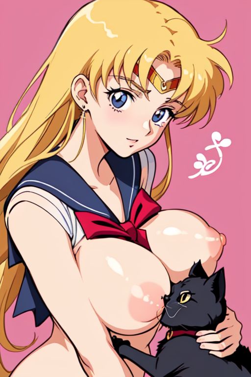 ai_generated bishoujo_senshi_sailor_moon breasts cartoon feline female sailor_moon